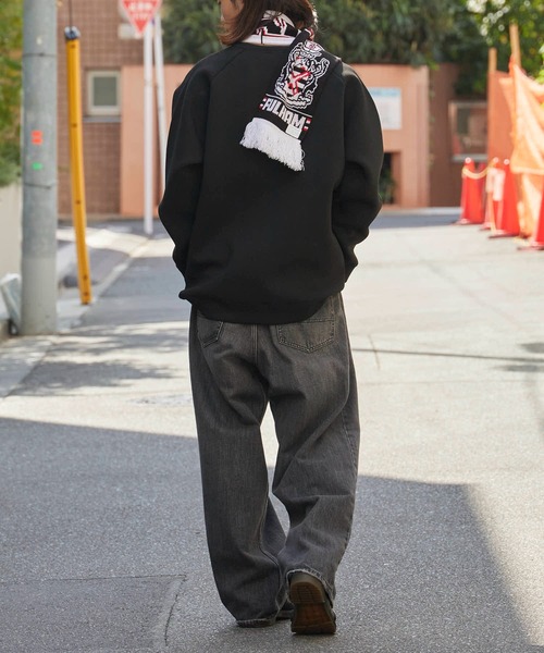 ROOP TOKYO マフラー Football Scarf リブ編みジャガードフットボール