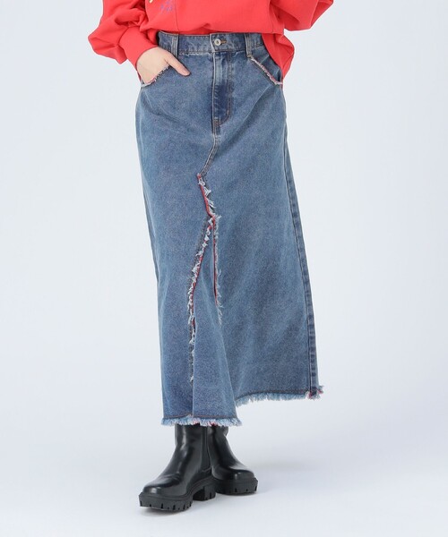 【beams】ジーンズスカート　美品、タグ付き　Sサイズ B：MING by BEAMS（ビーミング by ビームス） デニムスカート オーバー