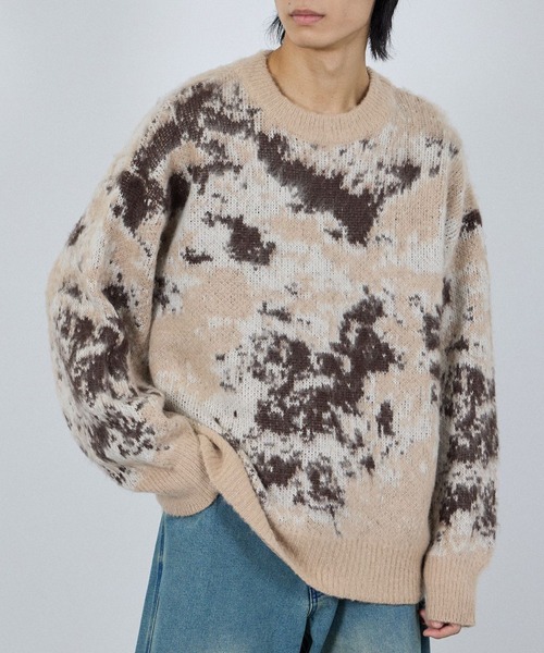 NAVY セーター ニット モヘヤタッチマーブルニット メンズ レディース
