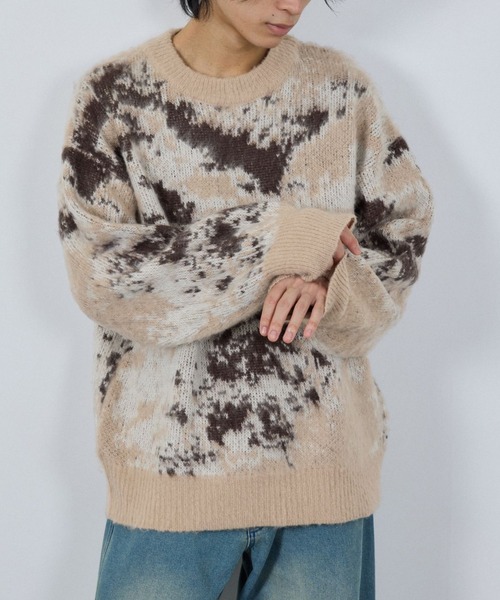 NAVY セーター ニット モヘヤタッチマーブルニット メンズ レディース