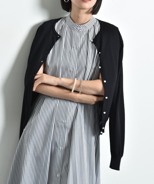 「actuel」 ニットカーディガン FREE グレー レディース_画像4