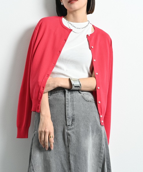 「actuel」 ニットカーディガン FREE グレー レディース_画像5