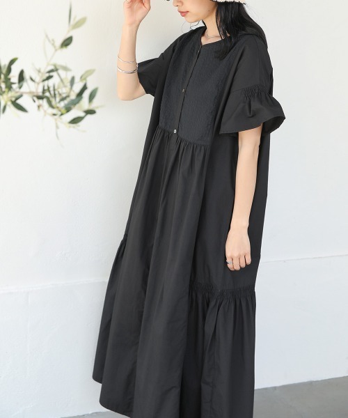 「Bab」 半袖ワンピース M グリーン レディース_画像3