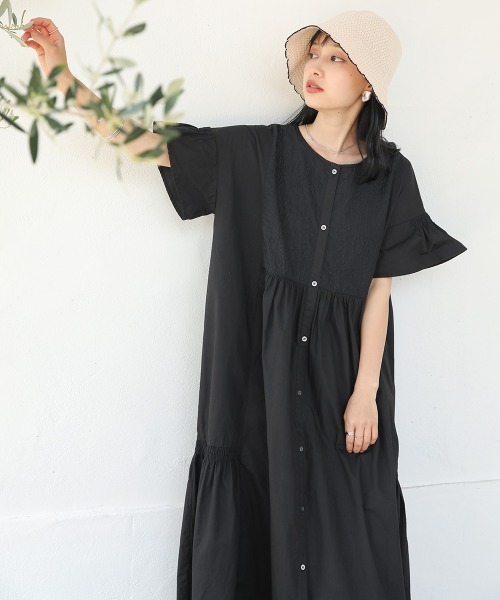 「Bab」 半袖ワンピース M グリーン レディース_画像6