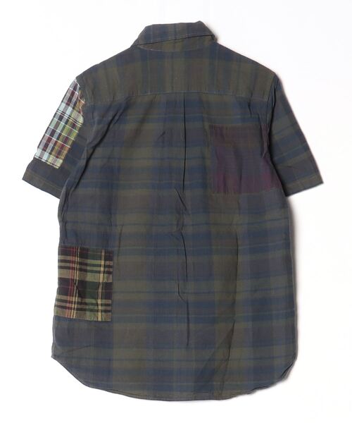 「ts(s)」 チェック柄半袖シャツ「beams+コラボ」 2 グリーン メンズ_画像2