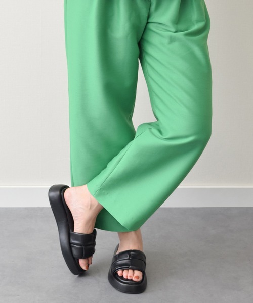 「CARRANO」 フラットサンダル 37 シルバー レディース_画像9