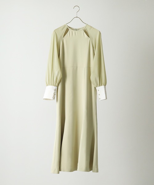 「Kana」 長袖ワンピース M ダークブルー レディース_画像3