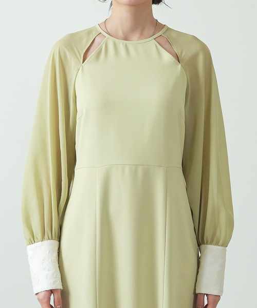 「Kana」 長袖ワンピース M ダークブルー レディース_画像5