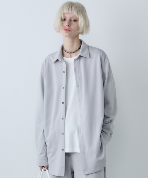 AFF AIVER シャツ ドライスウェットロングシャツ メンズ レディース