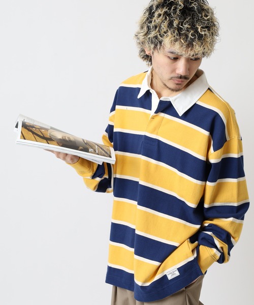 tシャツ GUESS JEANS ストライプラガーシャツ 長袖 メンズ レディース