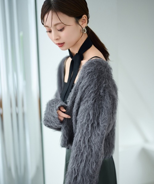 SNIDEL（スナイデル） ニットカーディガン FREE グレー レディース