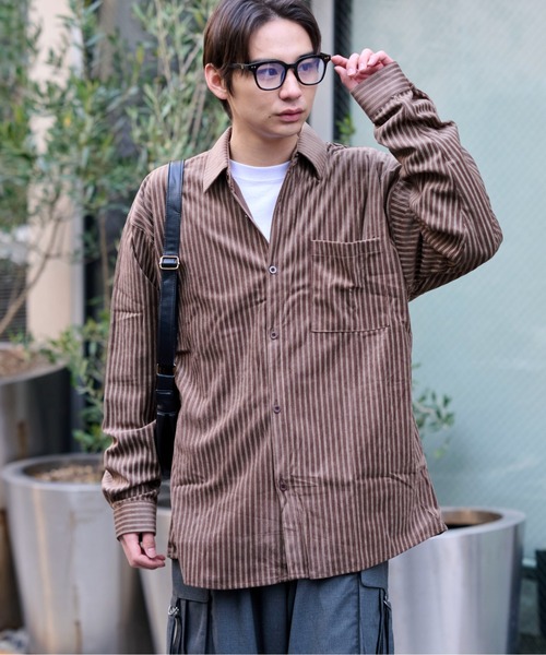 link lot シャツ 「26春夏新作アイテム」カットベロアヴィンテージ