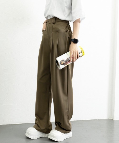 「Miniministore」 スラックス S ダークグレー レディース_画像3