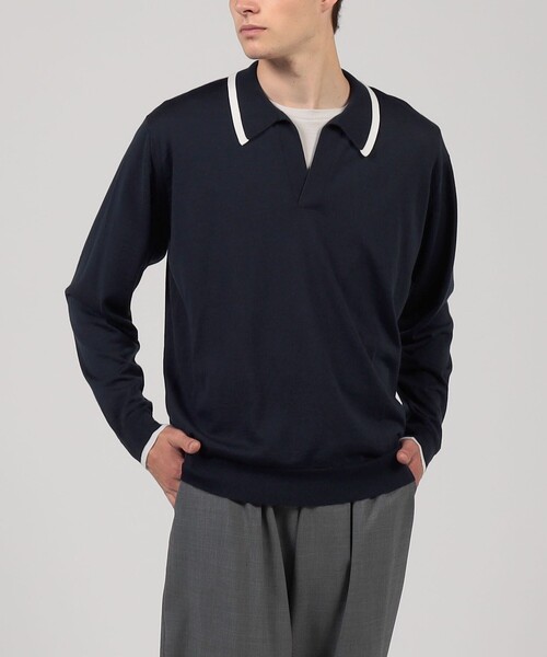 JOHN SMEDLEY - ジョンスメドレー Vネックカーディガン 長袖 ニット M