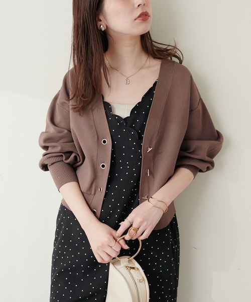 「natural couture」 ニットカーディガン FREE アイボリー レディース_画像2