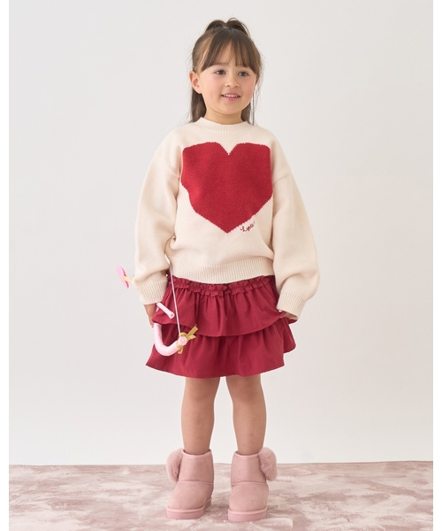 ニット セーター 「Lycee mine バレエシリーズ」ハートセーター「子供