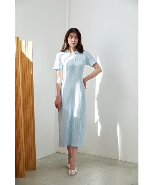 Her lip to ニットワンピース M ブルー レディース : ZOZOTOWN Yahoo