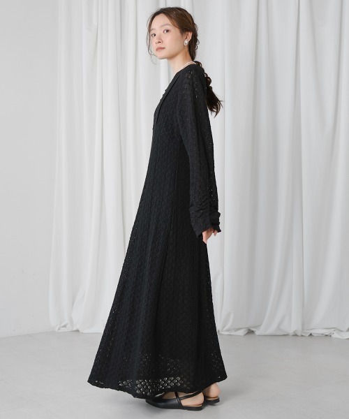 「Bab」 長袖ワンピース S ベージュ レディース_画像5