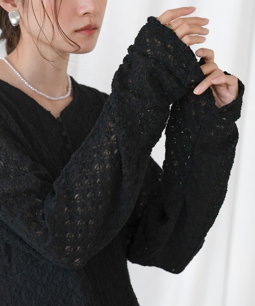 「Bab」 長袖ワンピース S ベージュ レディース_画像6