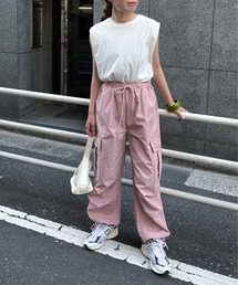 「feepur」 カーゴパンツ MEDIUM ピンク レディースの画像3