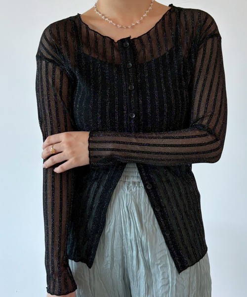 「Unitage」 カーディガン FREE ブラック レディース_画像9