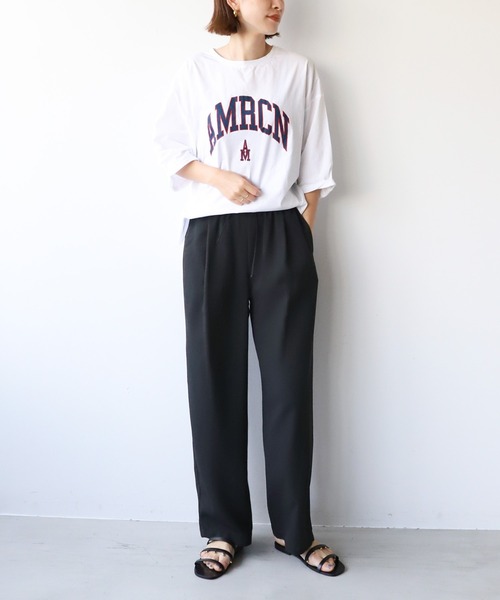 「AMERICANA」 半袖Tシャツ FREE グレイッシュベージュ レディース_画像4