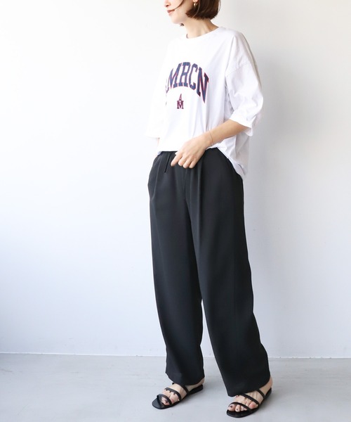 「AMERICANA」 半袖Tシャツ FREE グレイッシュベージュ レディース_画像5