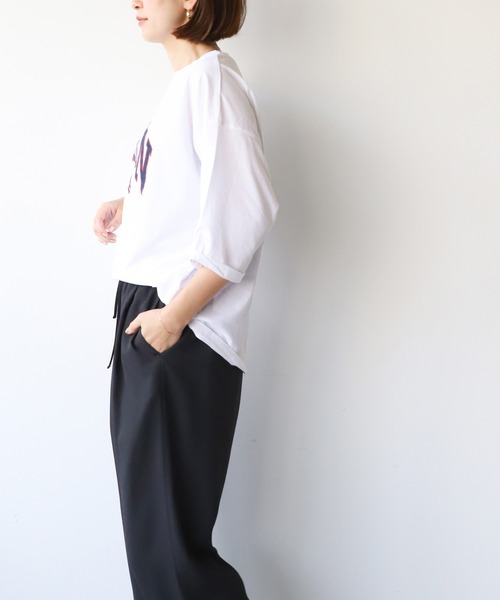「AMERICANA」 半袖Tシャツ FREE グレイッシュベージュ レディース_画像6