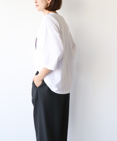 「AMERICANA」 半袖Tシャツ FREE グレイッシュベージュ レディース_画像7