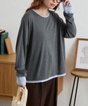 tシャツ 「anyway.シリーズ」レイヤード...の詳細画像4