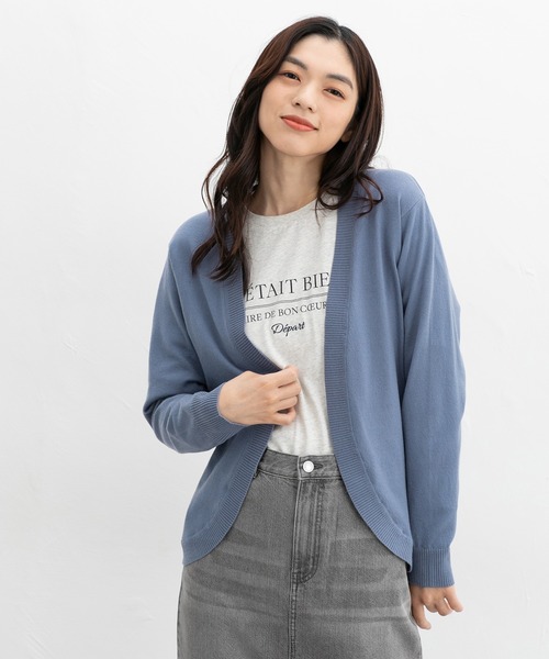 「Honeys」 ニットカーディガン L モカ レディース_画像7