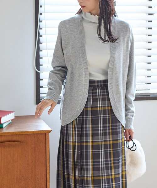 「Honeys」 ニットカーディガン L モカ レディース_画像9
