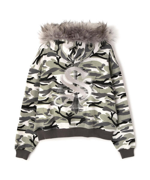 supplierファーパーカー Faux Fur Cross Zip Hoodie｜SUPPLIER｜フーディー