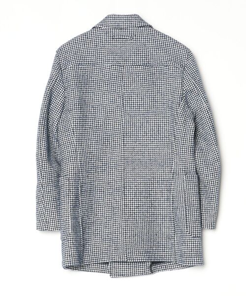 「T-JACKET」 チェック柄チェスターコート S ブラック メンズ_画像2