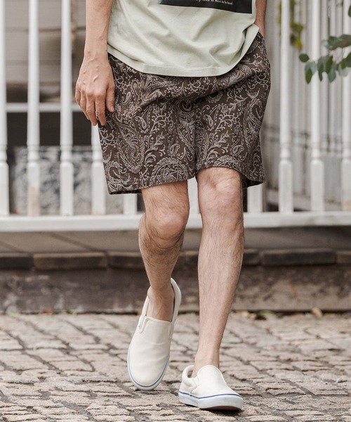 CAMBIO(カンビオ) パンツ mp14678-Paisley Denim Short Pants CAMBIO(カンビオ) パンツ mp14678-Paisley Denim Short Pants