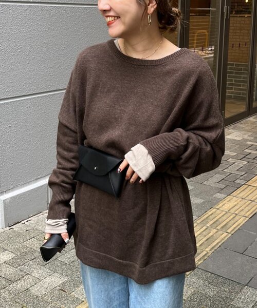 「CIAOPANIC TYPY」 7分袖ニット ONE SIZE グレー レディース_画像2