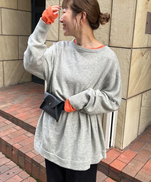 「CIAOPANIC TYPY」 7分袖ニット ONE SIZE グレー レディース_画像3