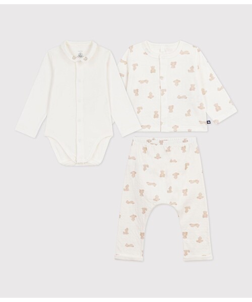 PETIT BATEAU（プチバトー） ベビー服 ロンパース クマプリント ベビー