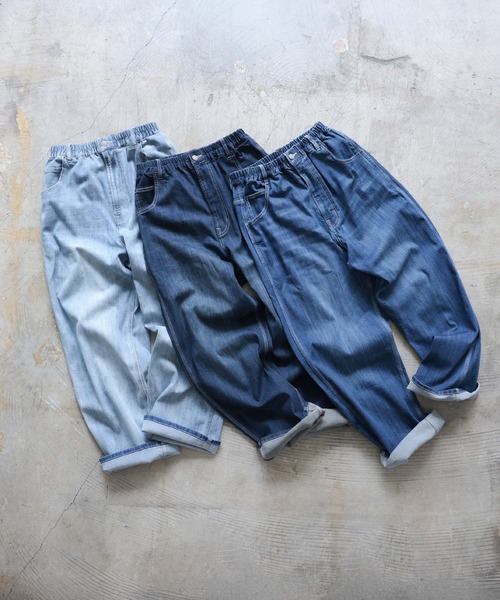「soulberry」 デニムパンツ 3L ブルー レディース_画像3
