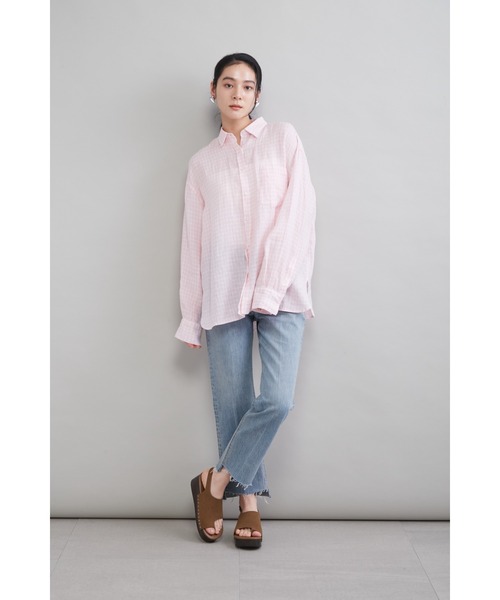 ジーンズ デニム デニムパンツ 「MILA PANTS」裾段差テーパードデニムパンツ レディースの画像
