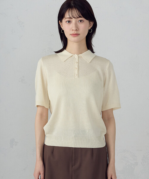 COMME CA ISM（コムサイズム） ニット セーター ニットポロ レディース