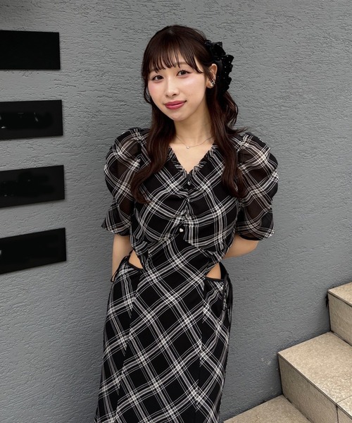 LouLoumei（ルルミー） ワンピース 夏 半袖 「LouLoumei」サイドカット