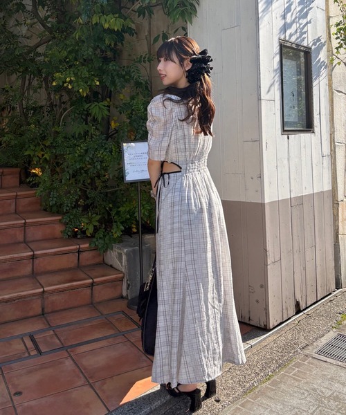 LouLoumei（ルルミー） ワンピース 夏 半袖 「LouLoumei」サイドカット