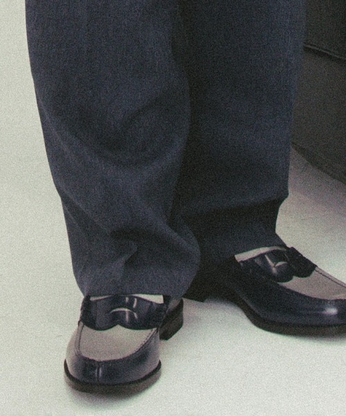 ローファー COMBI LOAFERS NVY GRY メンズの画像