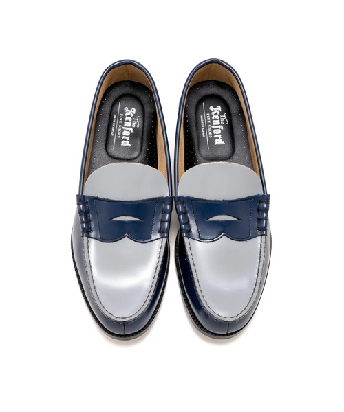 ローファー COMBI LOAFERS NVY GRY メンズの画像