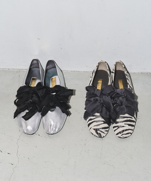 「GRISE」 フラットパンプス 24.5cm ピンク レディース_画像4