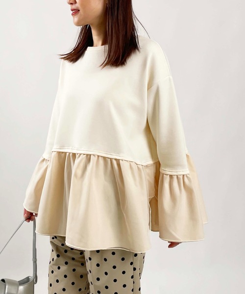 「PICCIN」 長袖カットソー M チャコールグレー レディース_画像5