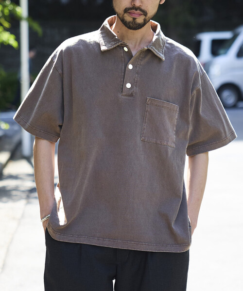 ポロシャツ HEAVY WEIGHT/ヘビーウェイト ピグメント ショートスリーブ ポロシャツ/Tシャツ/10.5オンス メンズの画像