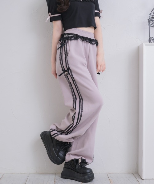 ROJITA（ロジータ） ワイドパンツ スウェットパンツ ジャージ サイド