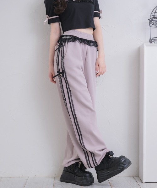 ROJITA（ロジータ） ワイドパンツ スウェットパンツ ジャージ サイド